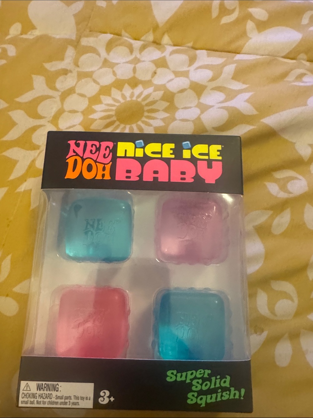 Nee Doh Nice Ice Baby Super Solid Squish - Pink & Blue
